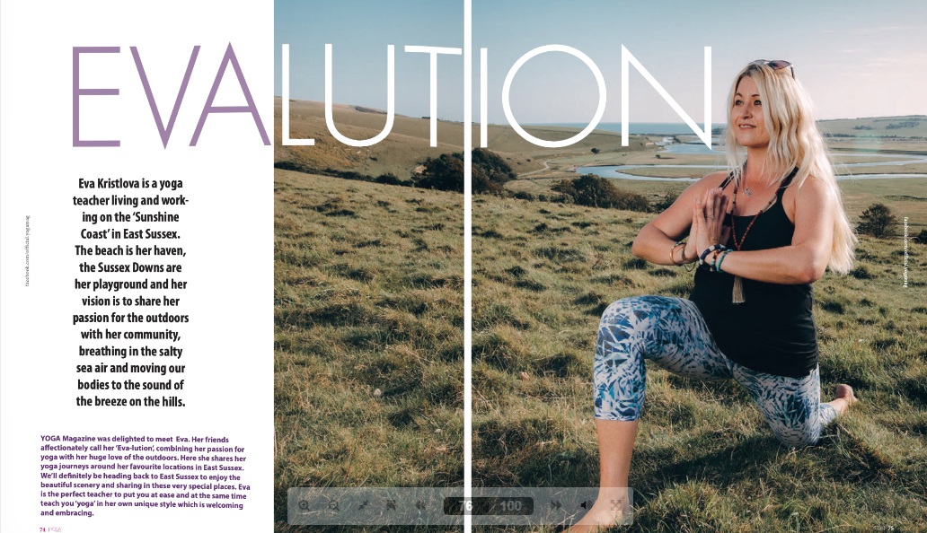 Outdoor classes featured in the YOGA Magazine